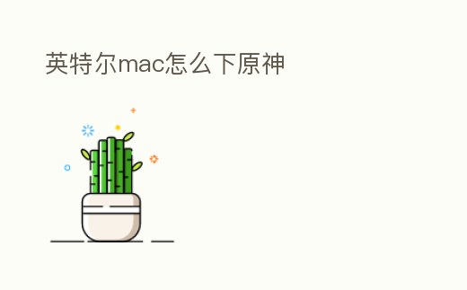 英特爾mac怎么下原神