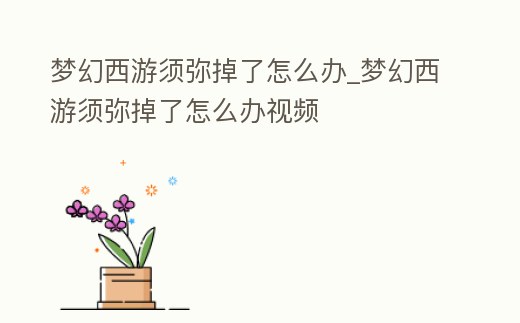 夢幻西游須彌掉了怎么辦_夢幻西游須彌掉了怎么辦視頻