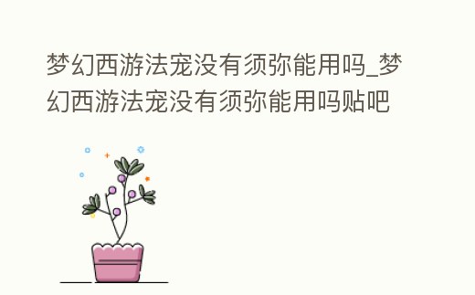 夢幻西游法寵沒有須彌能用嗎_夢幻西游法寵沒有須彌能用嗎貼吧