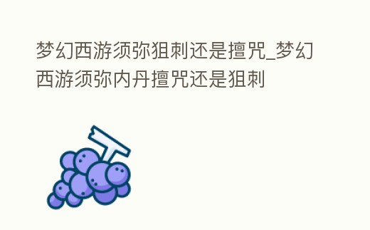 夢幻西游須彌狙刺還是擅咒_夢幻西游須彌內丹擅咒還是狙刺