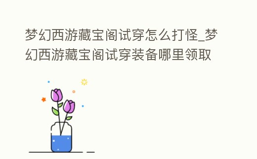 夢幻西游藏寶閣試穿怎么打怪_夢幻西游藏寶閣試穿裝備哪里領取