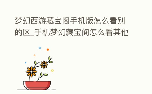 夢(mèng)幻西游藏寶閣手機(jī)版怎么看別的區(qū)_手機(jī)夢(mèng)幻藏寶閣怎么看其他區(qū)