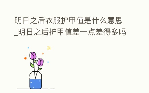 明日之后衣服護甲值是什么意思_明日之后護甲值差一點差得多嗎