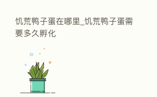 饑荒鴨子蛋在哪里_饑荒鴨子蛋需要多久孵化