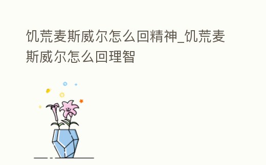 饑荒麥斯威爾怎么回精神_饑荒麥斯威爾怎么回理智