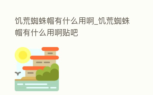 饑荒蜘蛛帽有什么用啊_饑荒蜘蛛帽有什么用啊貼吧
