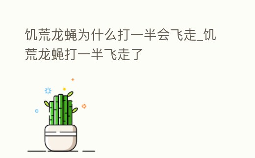 饑荒龍蠅為什么打一半會飛走_饑荒龍蠅打一半飛走了