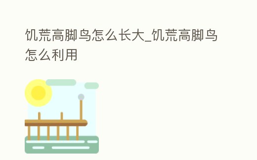 饑荒高腳鳥怎么長大_饑荒高腳鳥怎么利用