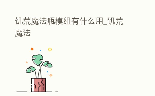 饑荒魔法瓶模組有什么用_饑荒 魔法