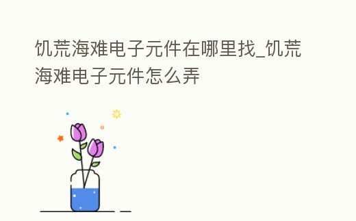 饑荒海難電子元件在哪里找_饑荒海難電子元件怎么弄