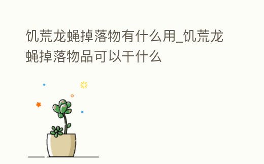 饑荒龍蠅掉落物有什么用_饑荒龍蠅掉落物品可以干什么