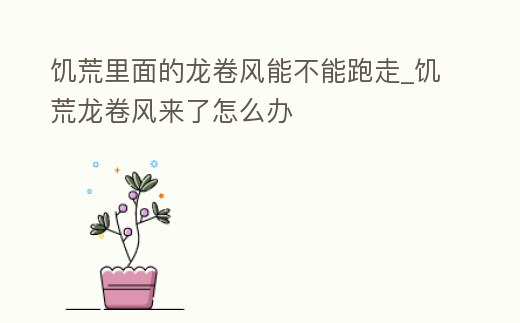 饑荒里面的龍卷風(fēng)能不能跑走_(dá)饑荒龍卷風(fēng)來了怎么辦