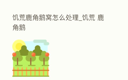 饑荒鹿角鵝窩怎么處理_饑荒 鹿角鵝