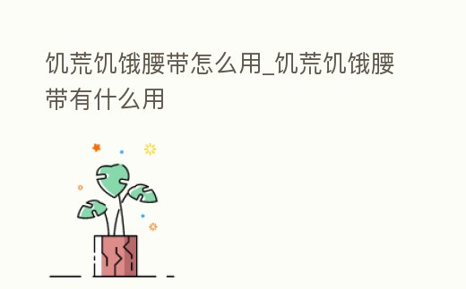 饑荒饑餓腰帶怎么用_饑荒饑餓腰帶有什么用