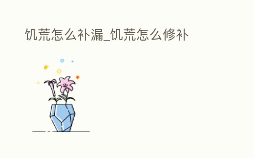 饑荒怎么補漏_饑荒怎么修補