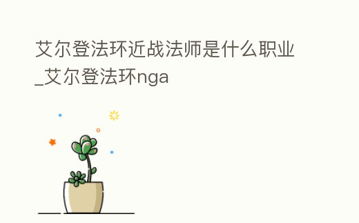艾爾登法環近戰法師是什么職業_艾爾登法環nga
