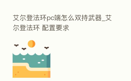 艾爾登法環pc端怎么雙持武器_艾爾登法環 配置要求