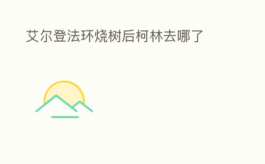 艾爾登法環燒樹后柯林去哪了