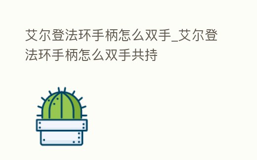 艾爾登法環手柄怎么雙手_艾爾登法環手柄怎么雙手共持
