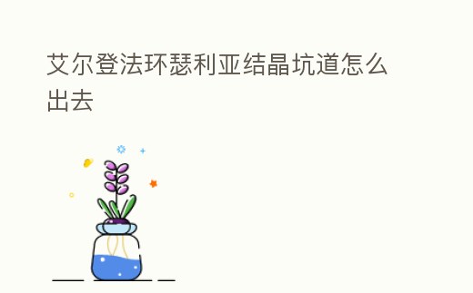 艾爾登法環(huán)瑟利亞結晶坑道怎么出去