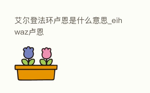 艾爾登法環盧恩是什么意思_eihwaz盧恩