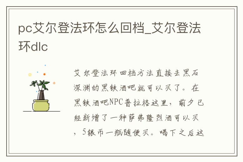 pc艾爾登法環怎么回檔_艾爾登法環dlc