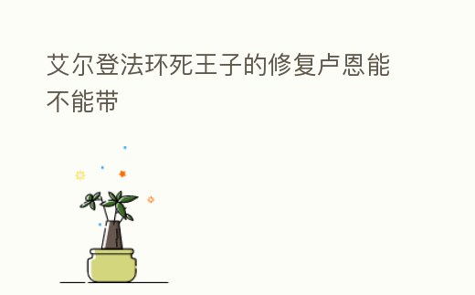 艾爾登法環死王子的修復盧恩能不能帶