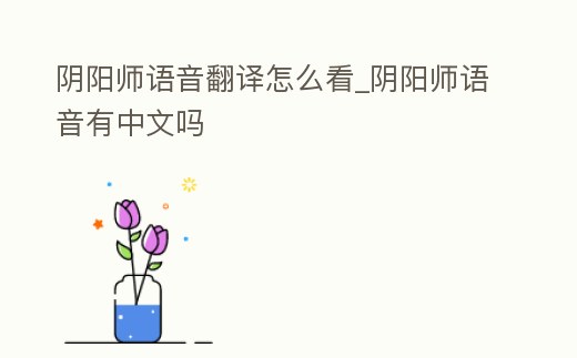 陰陽師語音翻譯怎么看_陰陽師語音有中文嗎
