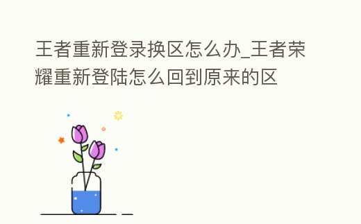 王者重新登錄換區怎么辦_王者榮耀重新登陸怎么回到原來的區