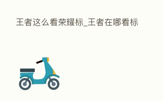 王者這么看榮耀標_王者在哪看標