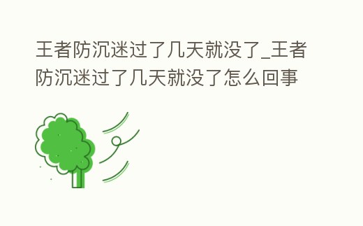 王者防沉迷過了幾天就沒了_王者防沉迷過了幾天就沒了怎么回事