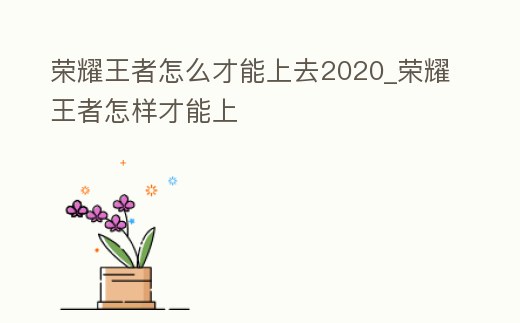 榮耀王者怎么才能上去2020_榮耀王者怎樣才能上