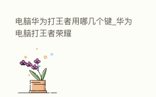 電腦華為打王者用哪幾個鍵_華為電腦打王者榮耀