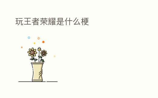 玩王者榮耀是什么梗