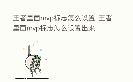 王者里面mvp標(biāo)志怎么設(shè)置_王者里面mvp標(biāo)志怎么設(shè)置出來(lái)