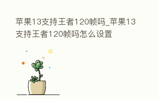 蘋(píng)果13支持王者120幀嗎_蘋(píng)果13支持王者120幀嗎怎么設(shè)置
