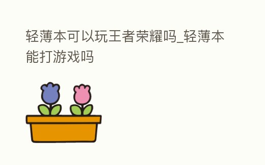 輕薄本可以玩王者榮耀嗎_輕薄本能打游戲嗎