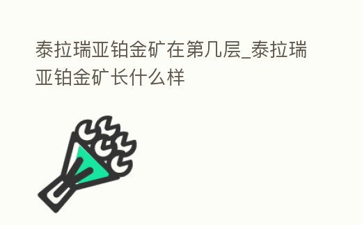 泰拉瑞亞鉑金礦在第幾層_泰拉瑞亞鉑金礦長什么樣