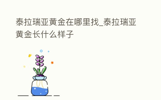 泰拉瑞亞黃金在哪里找_泰拉瑞亞黃金長什么樣子