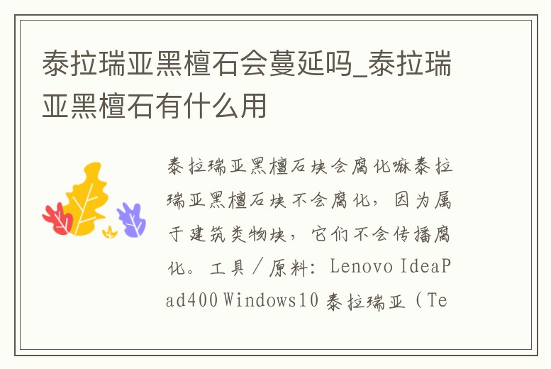 泰拉瑞亞黑檀石會(huì)蔓延嗎_泰拉瑞亞黑檀石有什么用