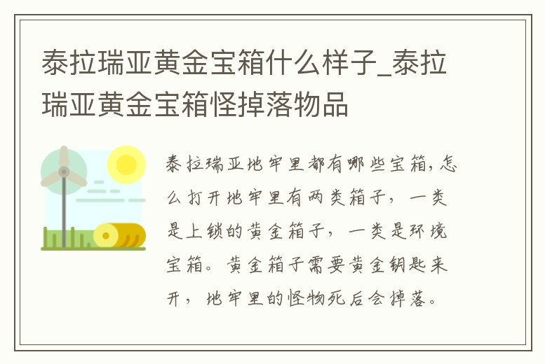 泰拉瑞亞黃金寶箱什么樣子_泰拉瑞亞黃金寶箱怪掉落物品