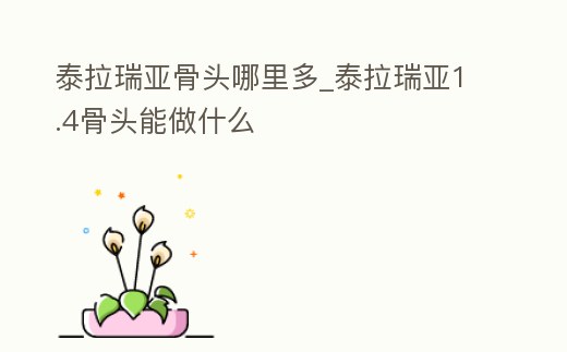 泰拉瑞亞骨頭哪里多_泰拉瑞亞1.4骨頭能做什么