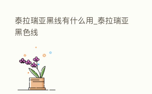 泰拉瑞亞黑線有什么用_泰拉瑞亞黑色線