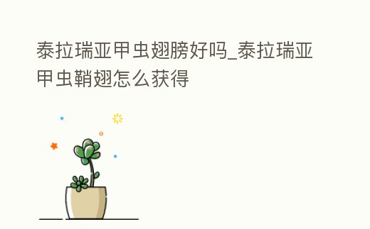 泰拉瑞亞甲蟲(chóng)翅膀好嗎_泰拉瑞亞甲蟲(chóng)鞘翅怎么獲得