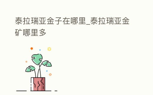 泰拉瑞亞金子在哪里_泰拉瑞亞金礦哪里多