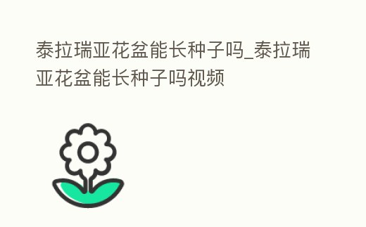 泰拉瑞亞花盆能長種子嗎_泰拉瑞亞花盆能長種子嗎視頻