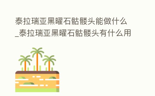 泰拉瑞亞黑曜石骷髏頭能做什么_泰拉瑞亞黑曜石骷髏頭有什么用