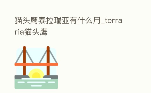 貓頭鷹泰拉瑞亞有什么用_terraria貓頭鷹