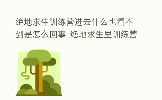 絕地求生訓練營進去什么也看不到是怎么回事_絕地求生里訓練營在哪里