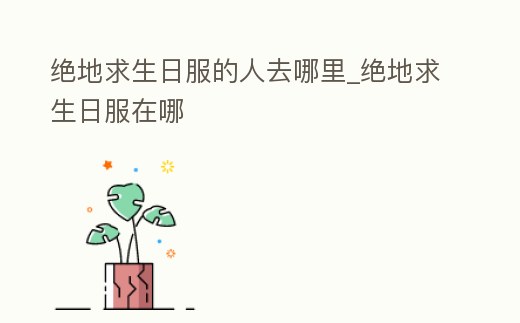 絕地求生日服的人去哪里_絕地求生日服在哪